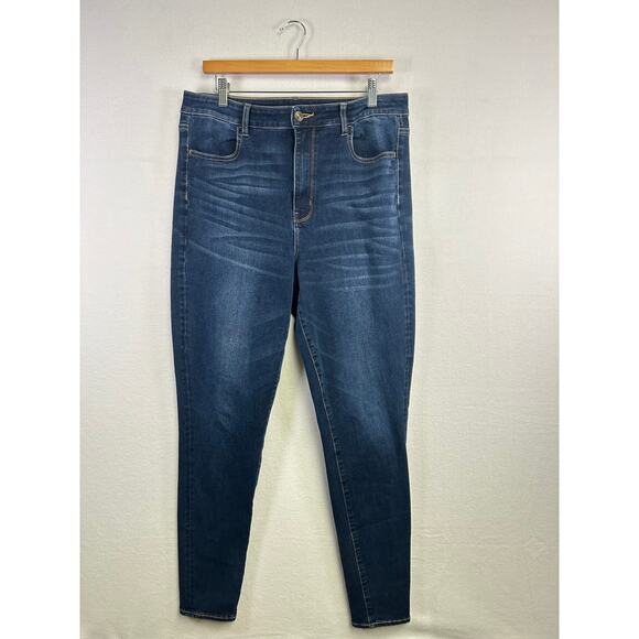 American Eagle Outfitters Denim - Woman's American Eagle High Rise Dark Wash Skinny Jeans - Size 14